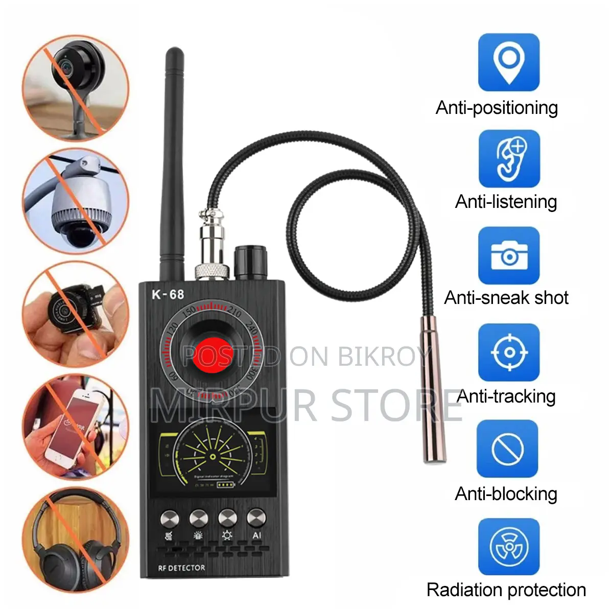 Hidden Wireless Spy Camera Detector