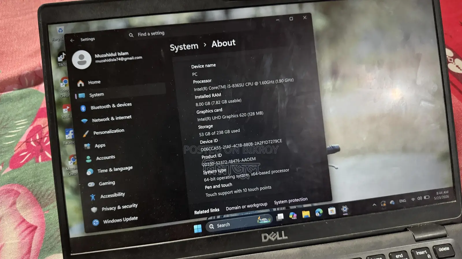 Laptop Dell Latitude 5400 8GB Intel Core I5 SSD 256GB