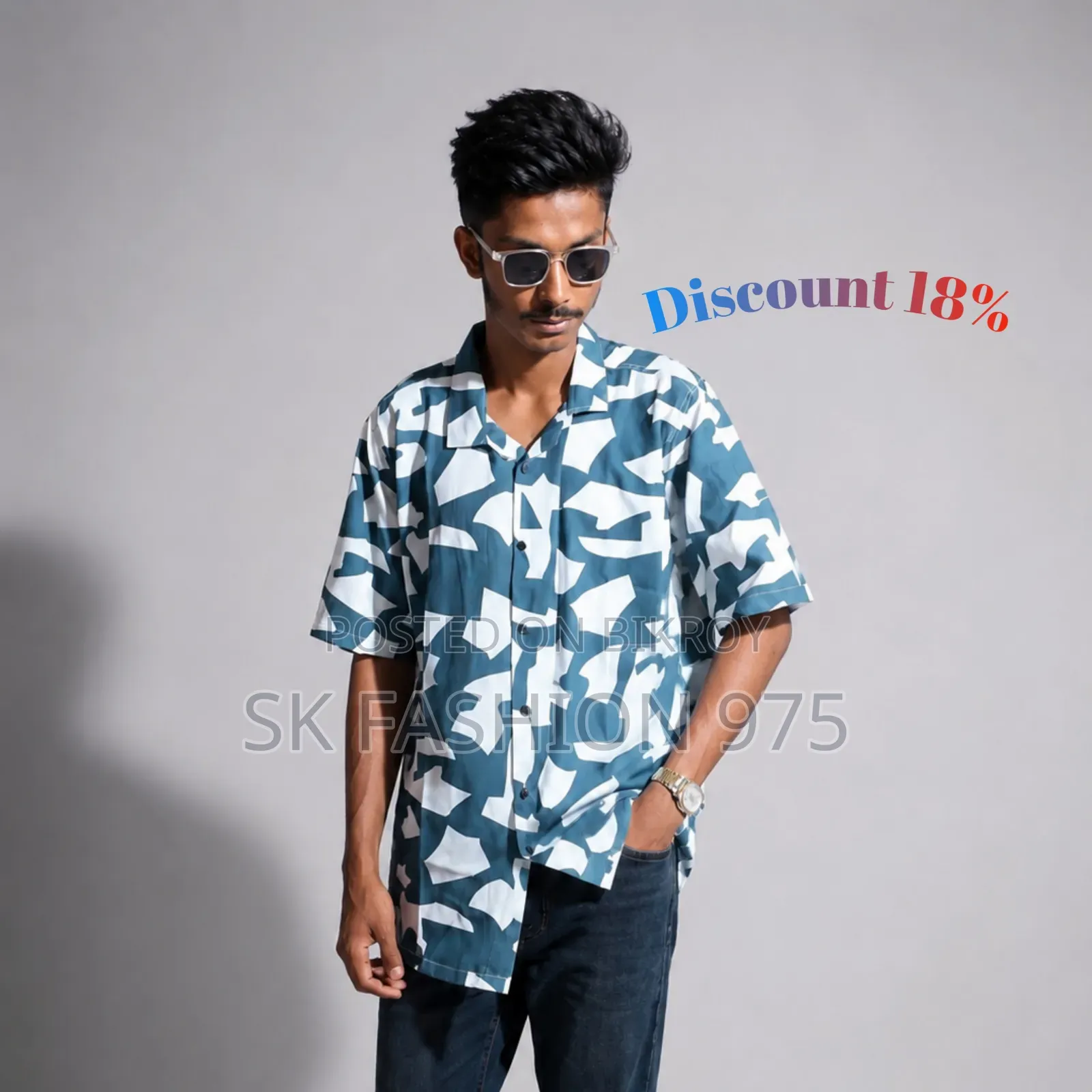 Japan Tissue Premium Drop Shoulder Printed Casual Shirt