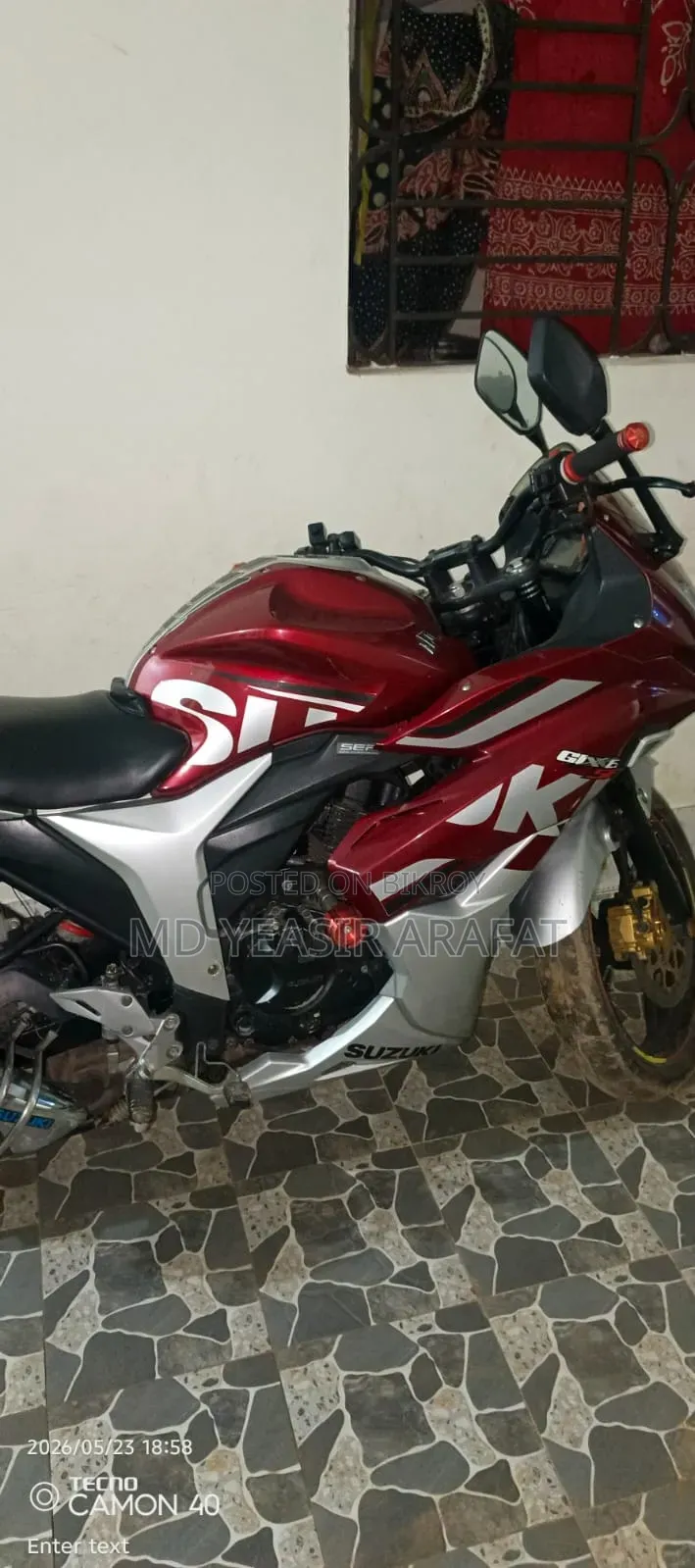 Suzuki Gixxer SF FI 2022 Pink
