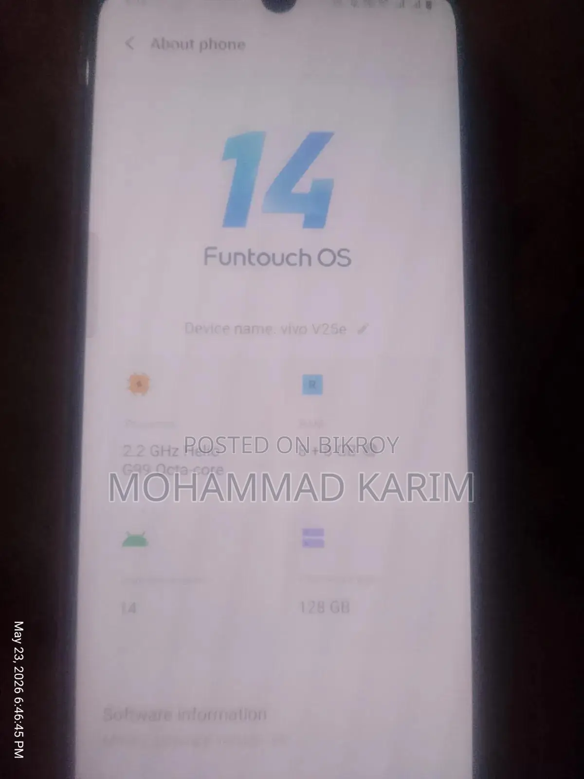 Vivo V25e 128 GB Yellow
