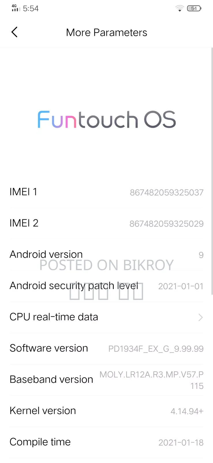 Vivo Y19 128 GB