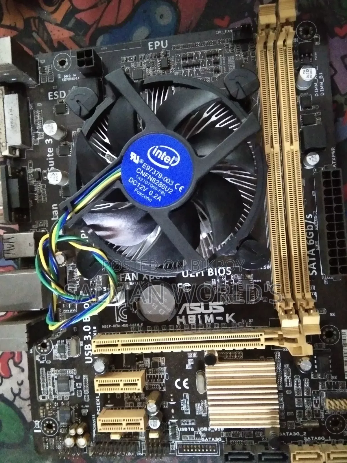 Computer Motherboard + Processor