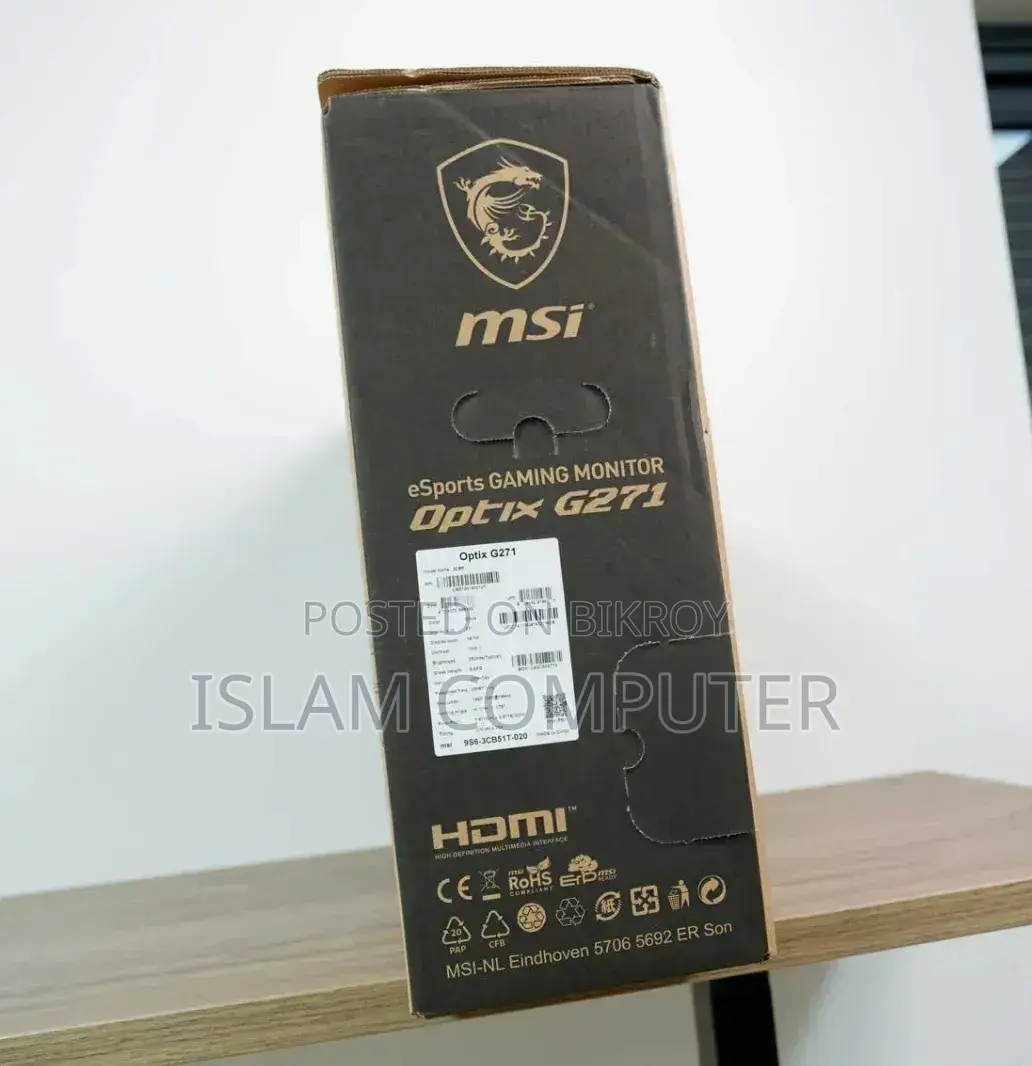 Msi Optix G271 27" 144hz Freesync FHD Ips Gaming Monitor সেরা দামে 