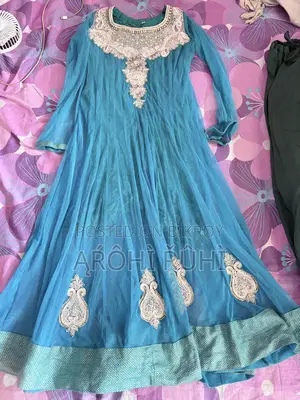 Sky Blue Anarkali Unused