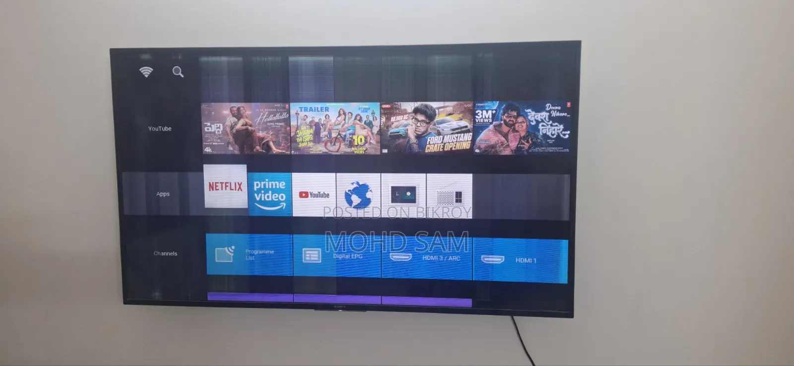 Original Sony 55" Tv 'Used' (Display Problem)