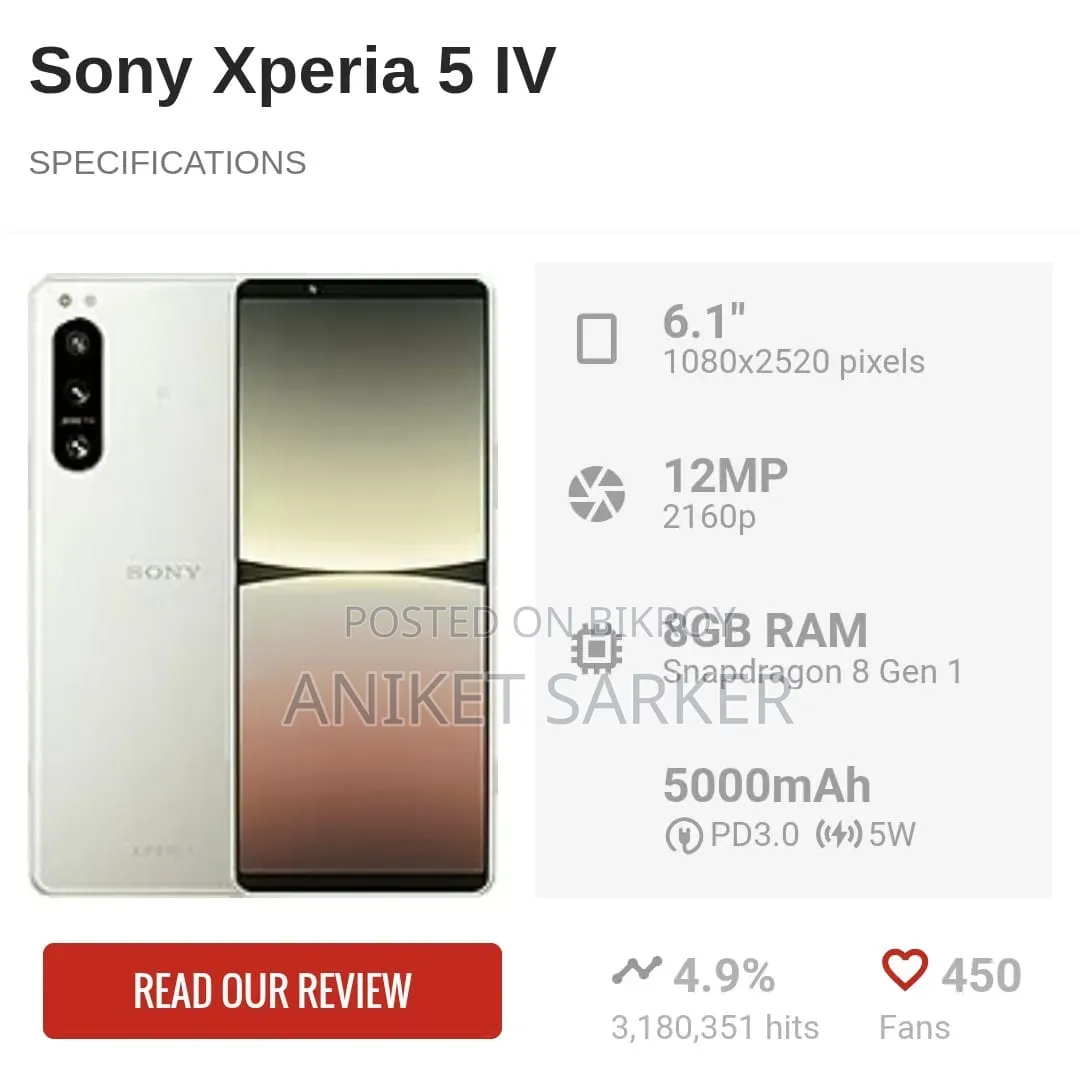 Sony Xperia 5 IV 128 GB White