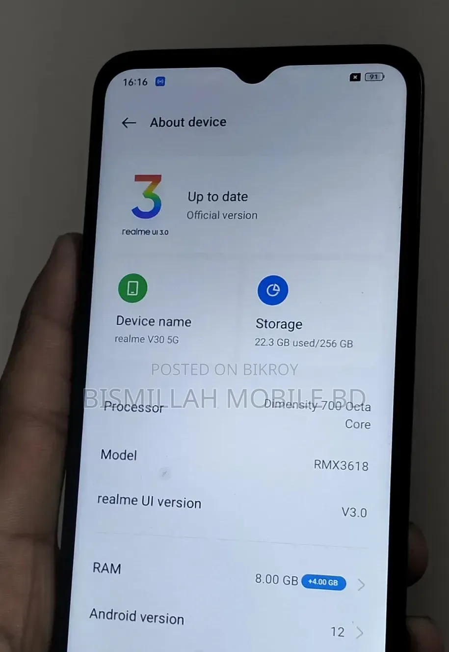 Realme V30 128 GB Black