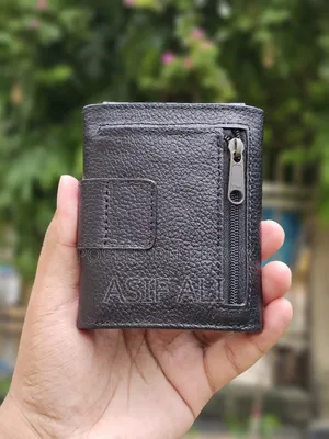 Trifold Card Holder Wallet 100% Jenuine Cow Leather