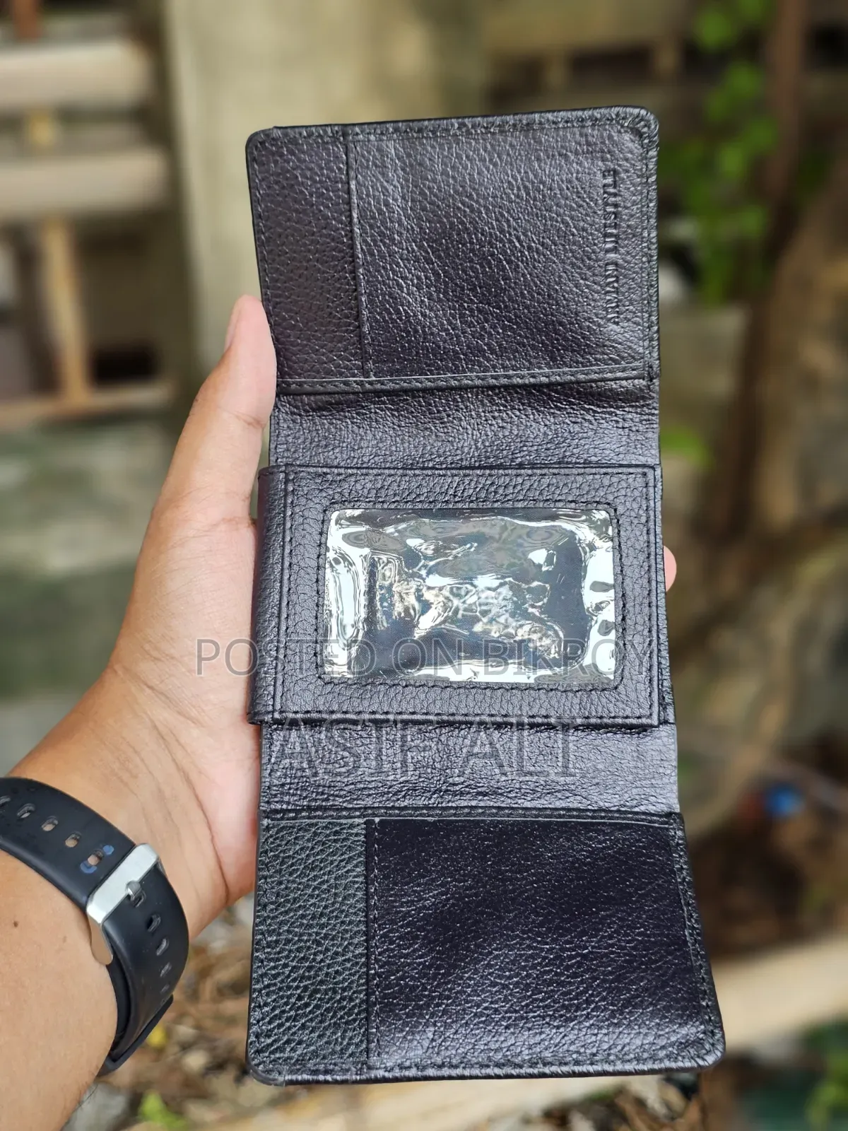 Trifold Card Holder Wallet 100% Jenuine Cow Leather