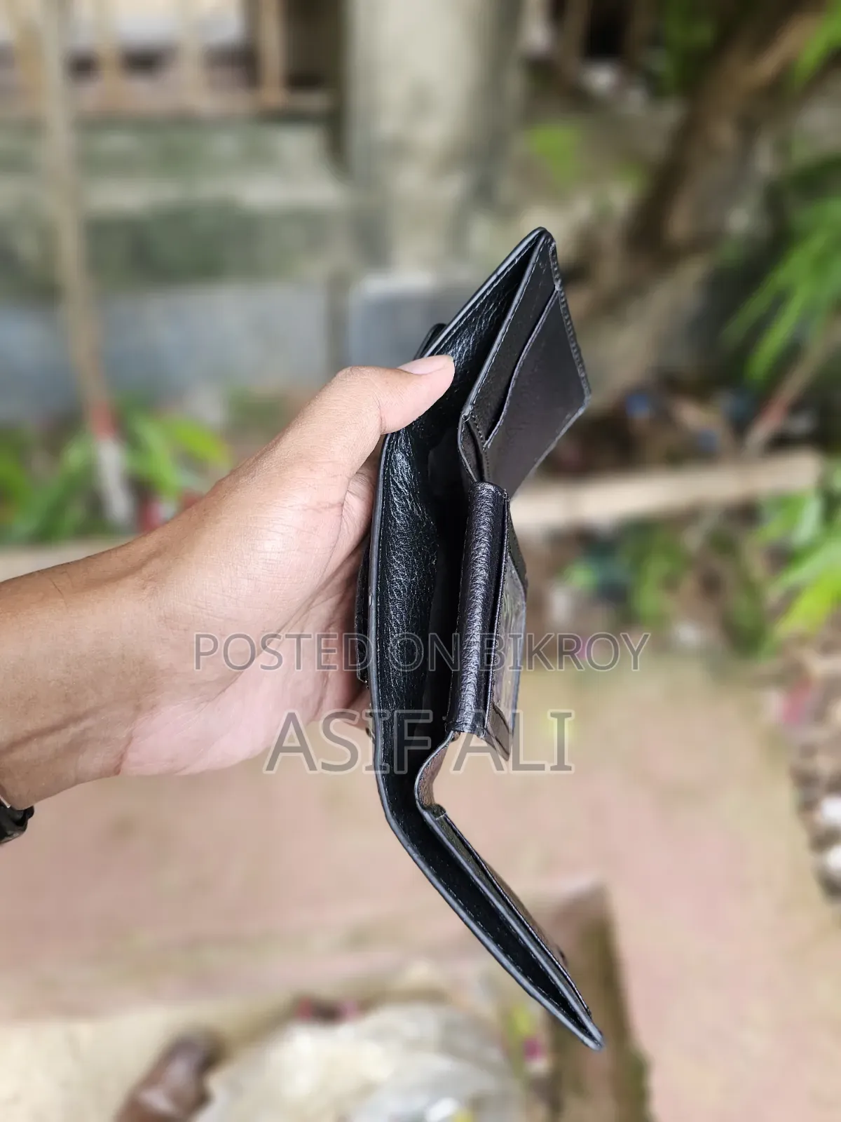 Trifold Card Holder Wallet 100% Jenuine Cow Leather