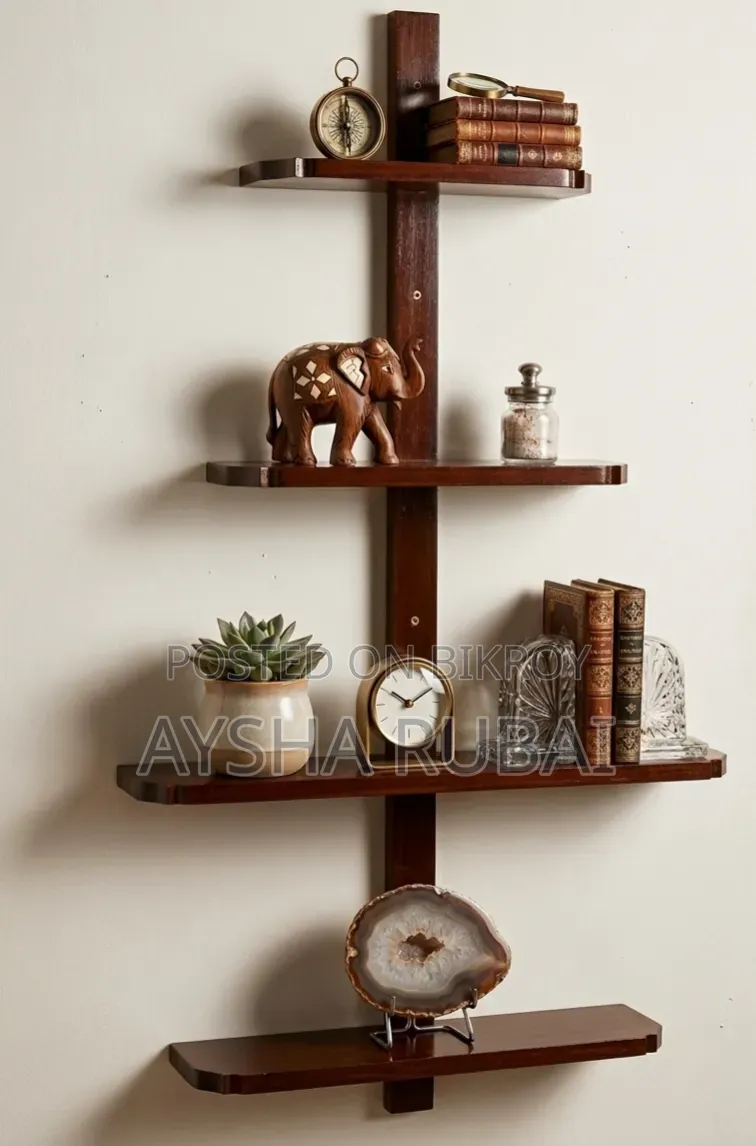 Premium Handmade Wooden Wall Shelf Set – Stylish Home Decor