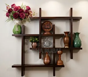 Premium Handmade Wooden Wall Shelf Set – Stylish Home Decor