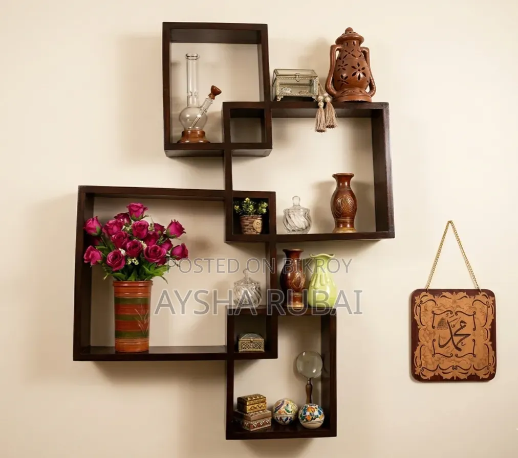 Premium Handmade Wooden Wall Shelf Set – Stylish Home Decor