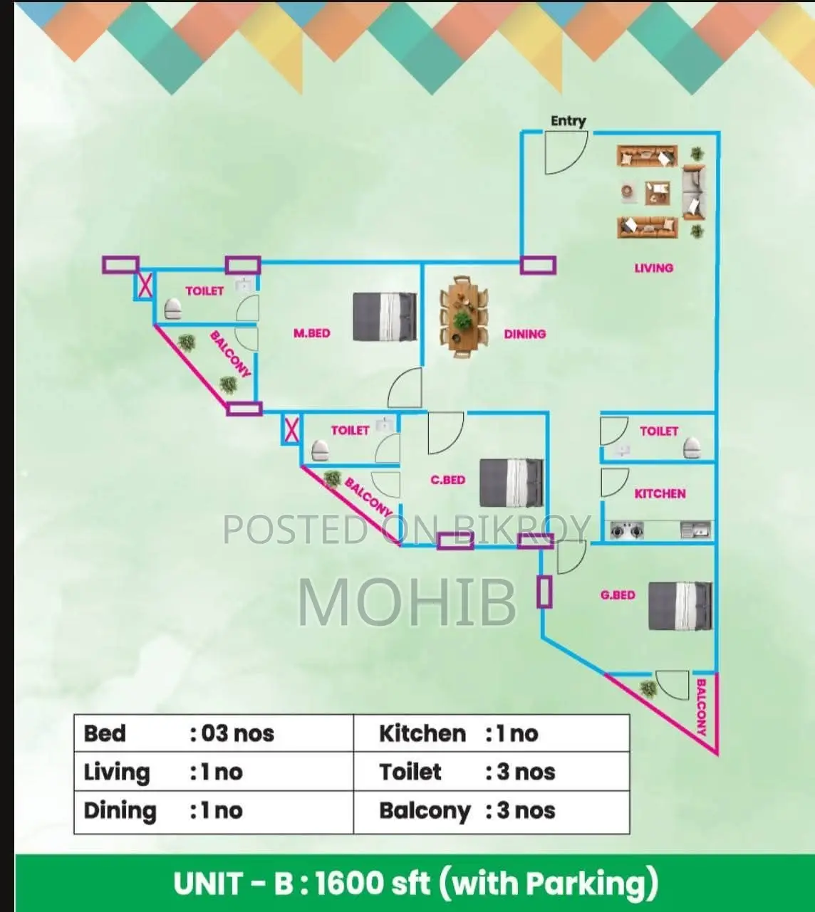 3bdrm Apartment in Khulshi for Sale