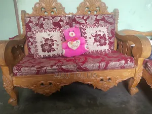 2 + 2 + 1 Designed Shegun Wood Sofa