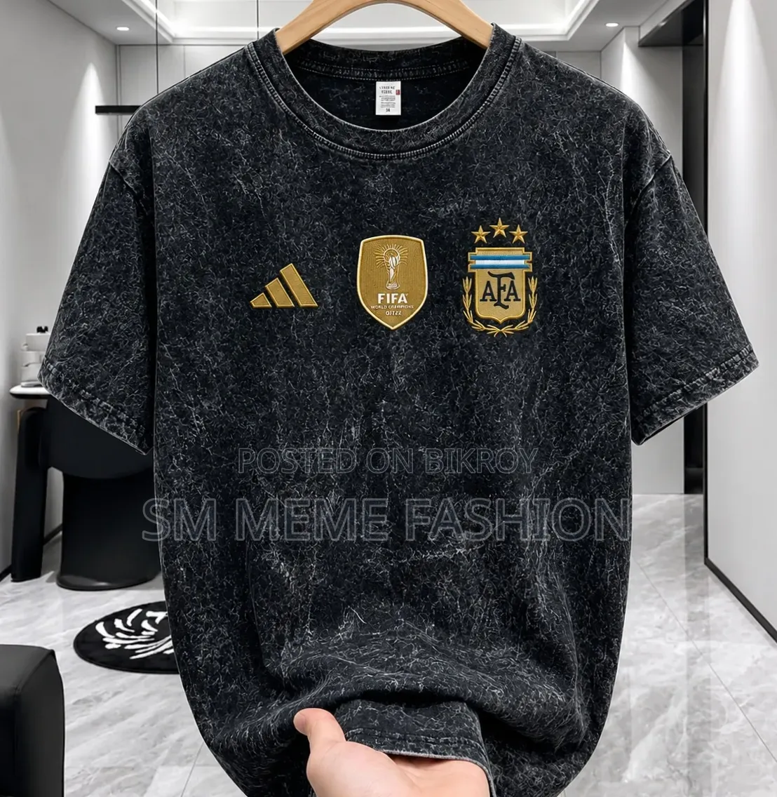 Acid Wash Drop Shoulder T-Shirt