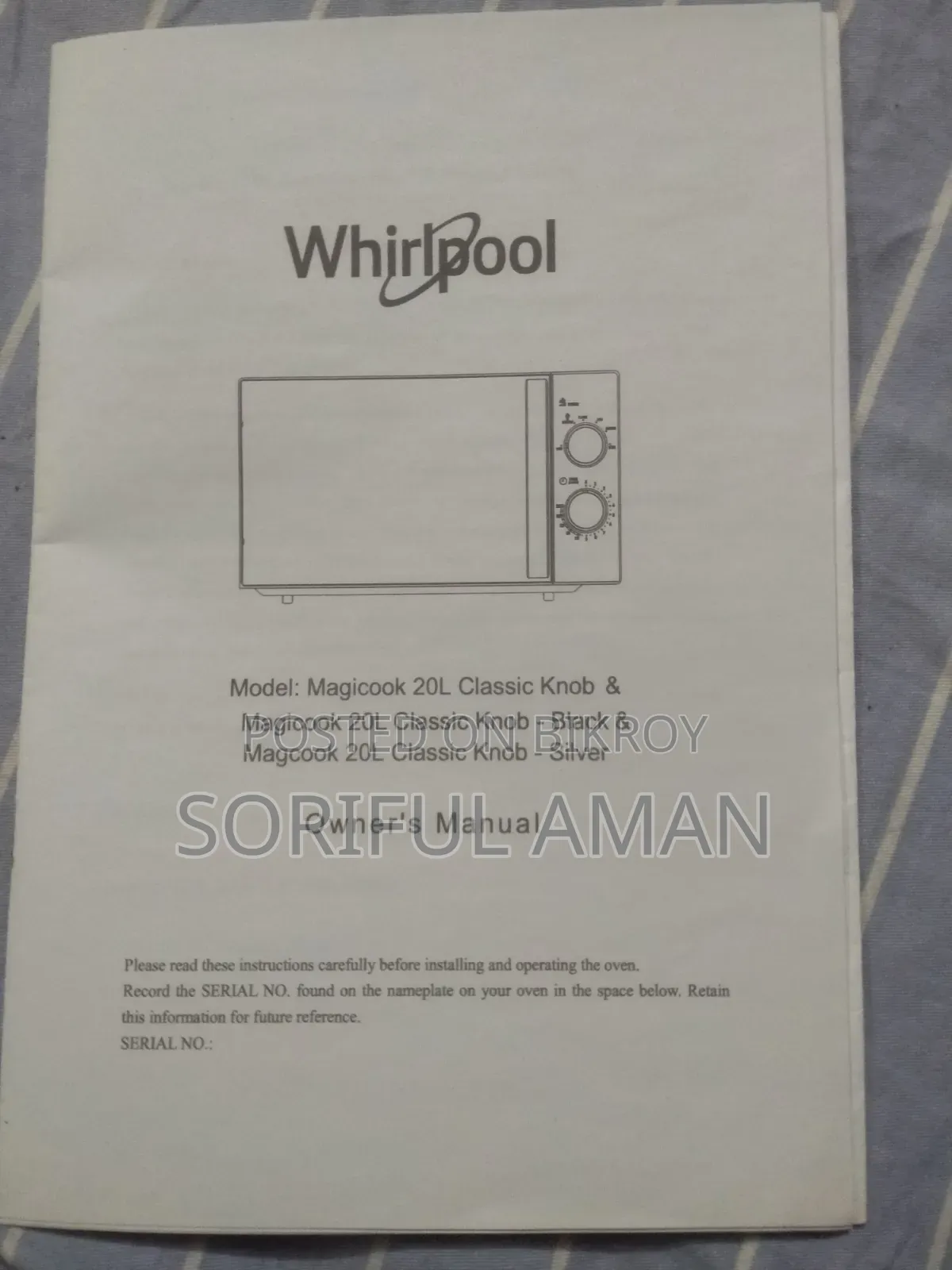 Whirlpool Magicook Classic Solo, Black Knob 20l