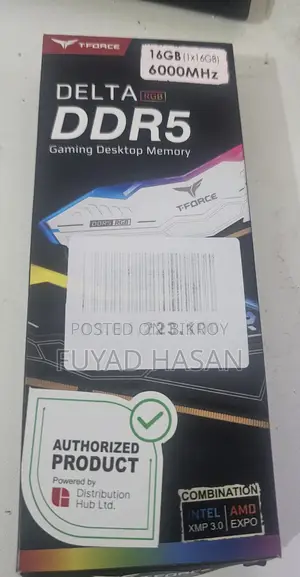 Team T-Force Delta RGB 16GB 6000MHz DDR5 CL30 Gaming RAM 2x16GB Kit