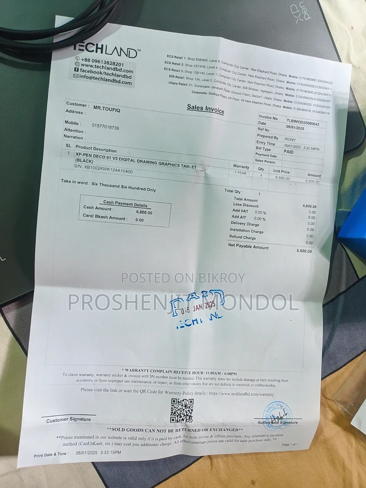 Tablet 4 GB Black