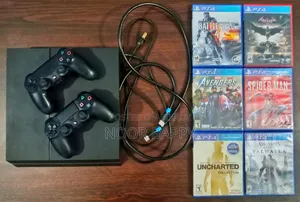 Ps4 Console, With 2 Controllers, Necessary Cables, Six Games