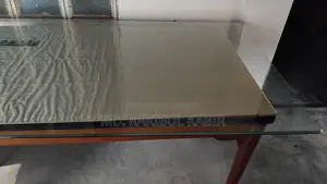 Glass Dining Table (Wooden Frame )