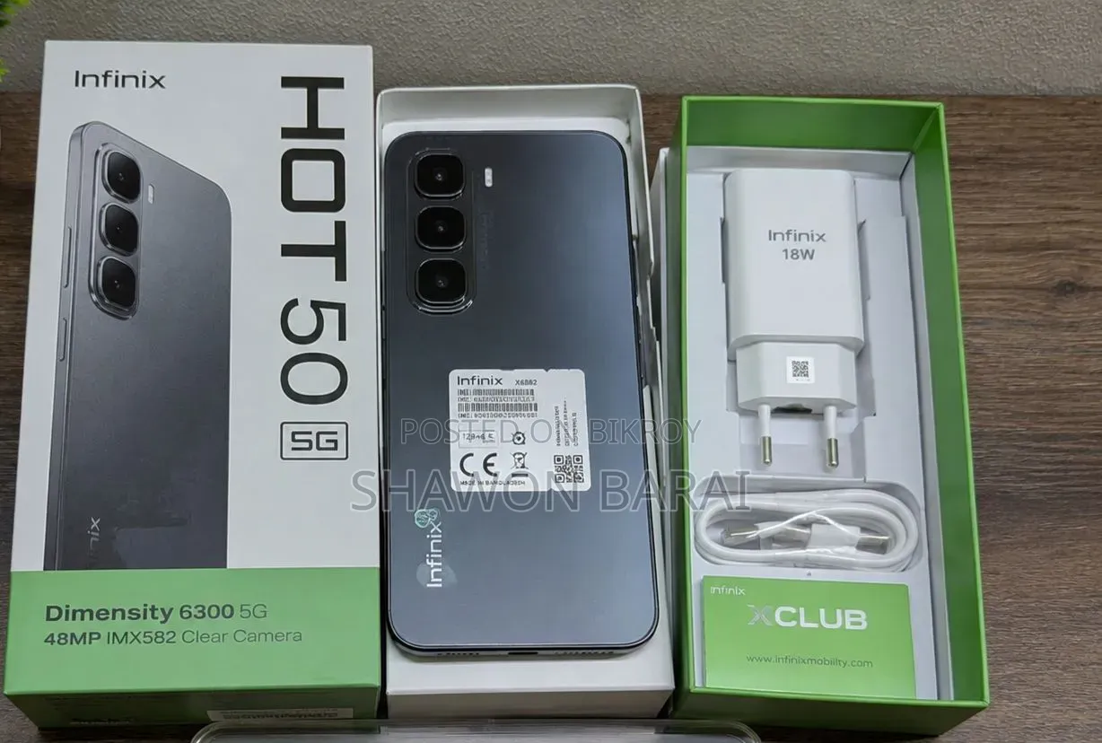 নতুন ইনফিনিক্স হট ৫০ ১২৮ জিবি কালো