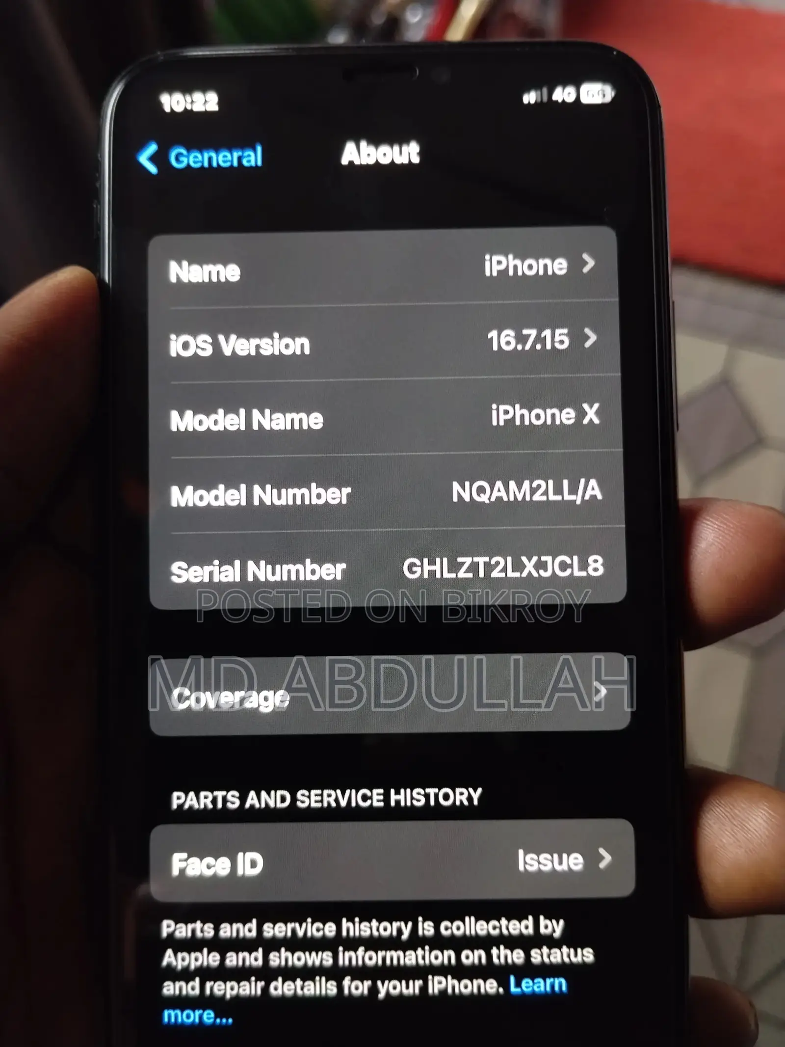 Apple iPhone X 256 GB Black