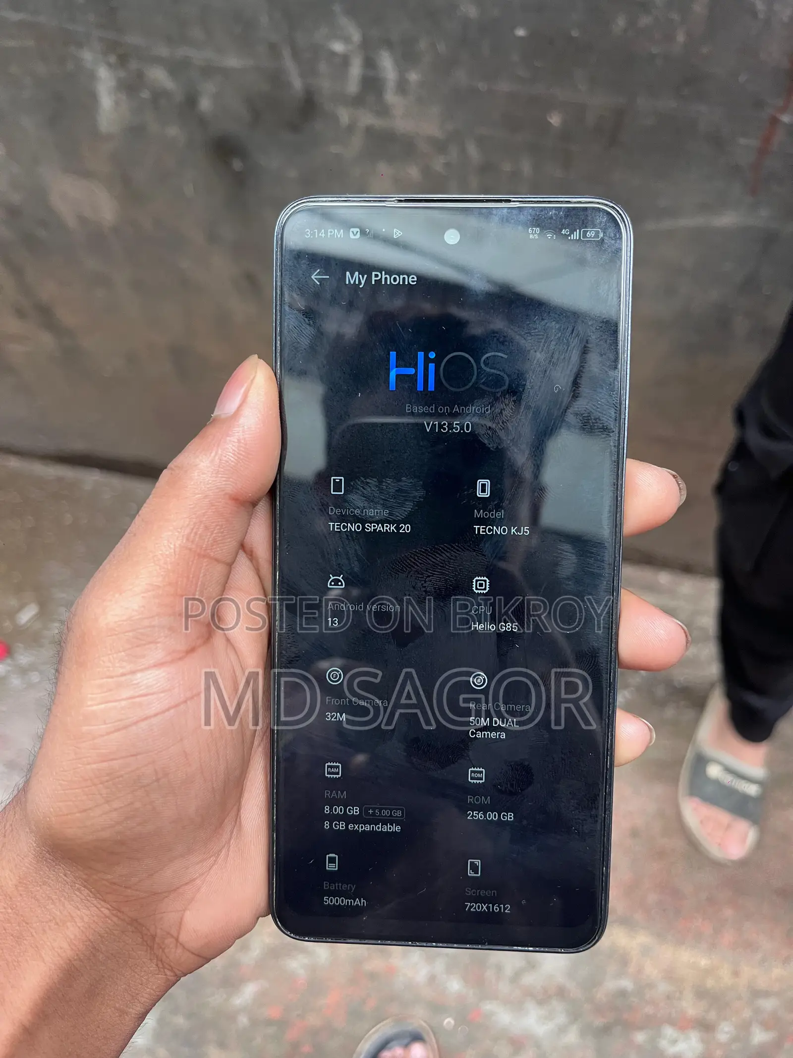 Tecno Spark 20 256 GB Gray