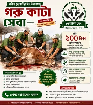 কোরবানি ঈদের গরু কাটা হয়