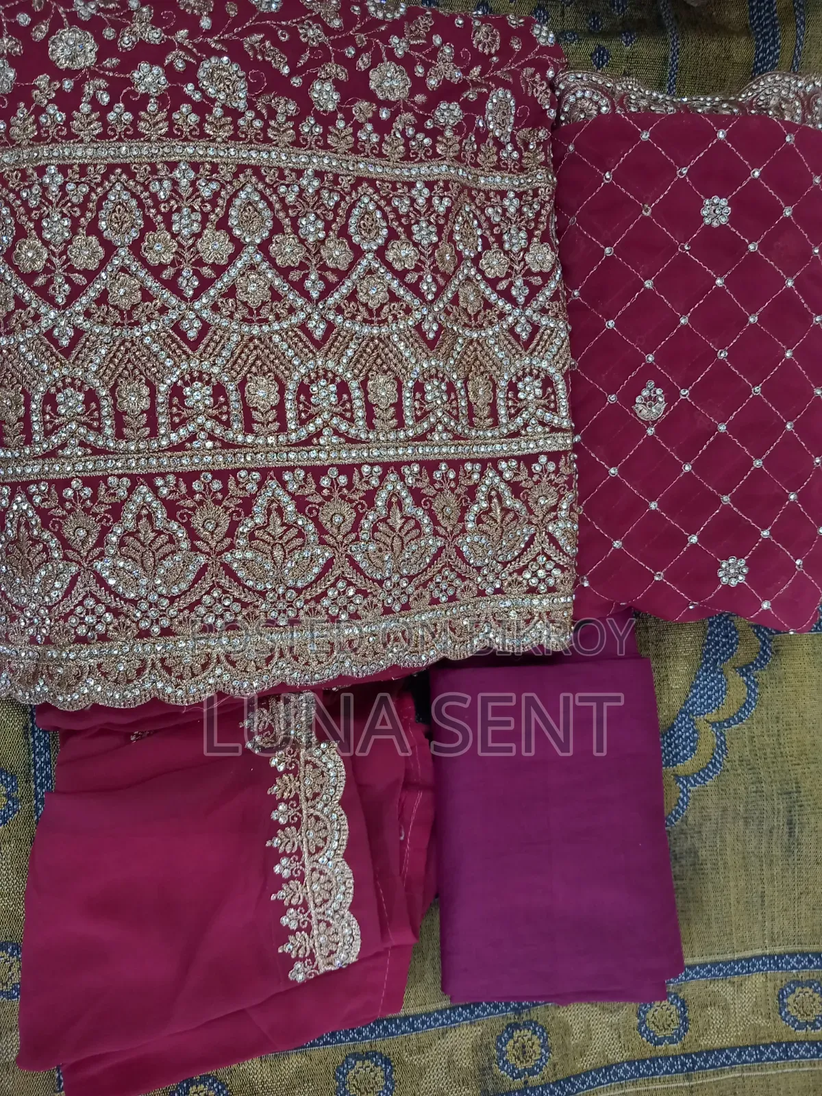Saree, Blouse, Petticoat, Dupatta With Box and Heels.