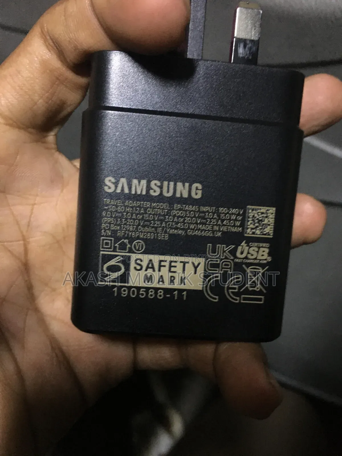 Samsung's Original Super Fast Charger for Sale 45W