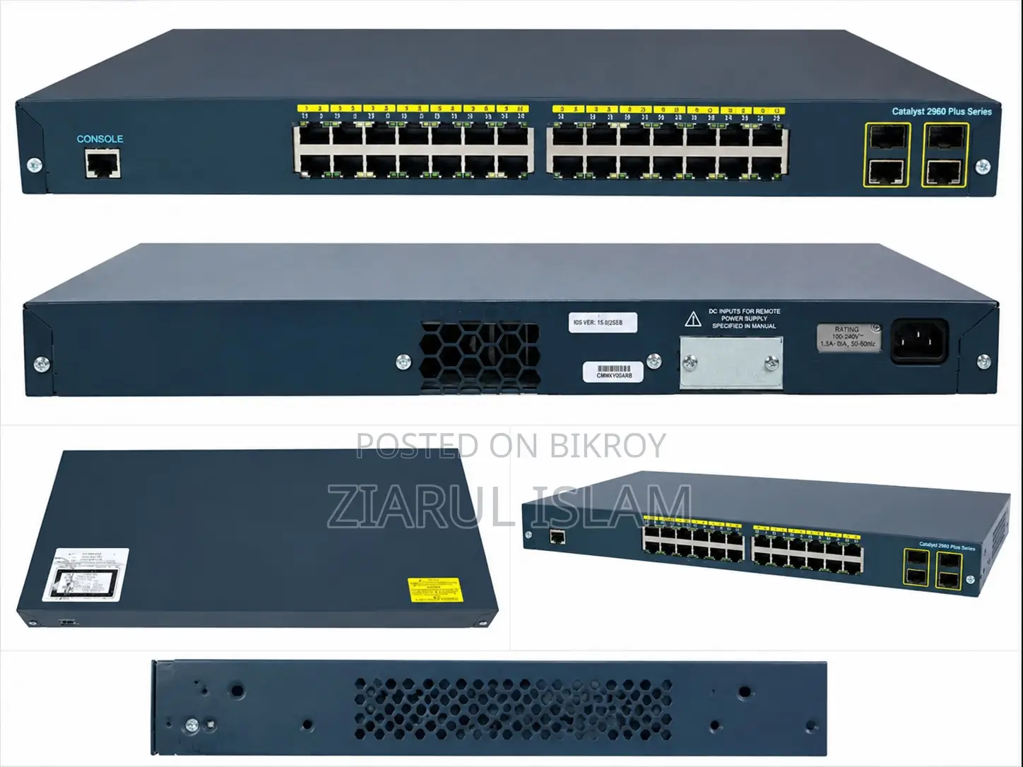 Cisco Catalyst 2960 Plus Series 24 Port Managed Switch Full Freshly