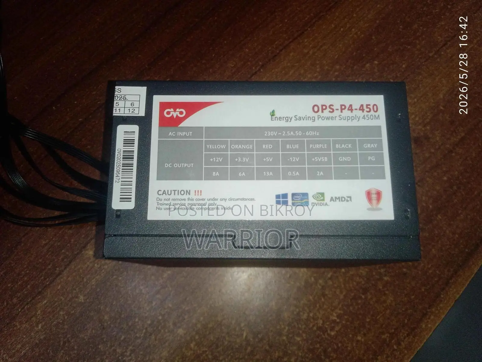 Ovo Lm 450w Big Cooling Fan Power Supply