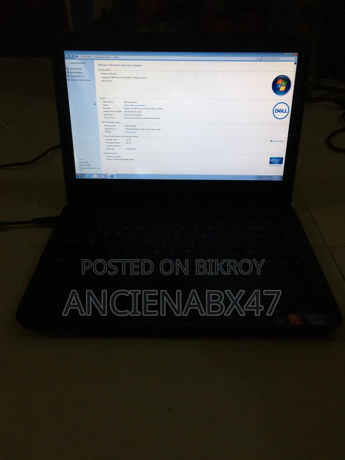 Laptop Toshiba Satellite C840 6GB Intel Core I5 SSD 512GB