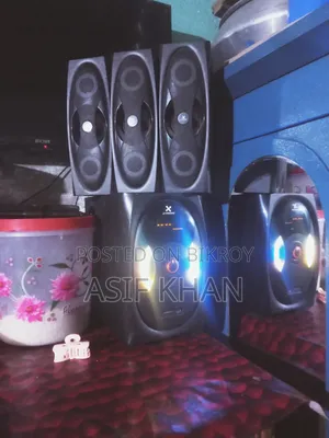 Three small sound boxes and one big one
