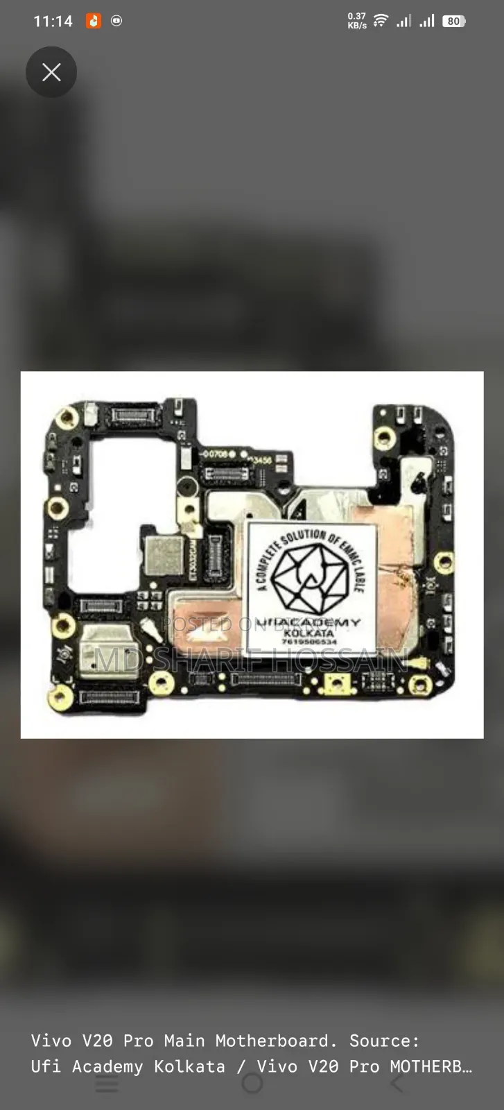Vivo V20 Pro Full Fresh Mother Bord