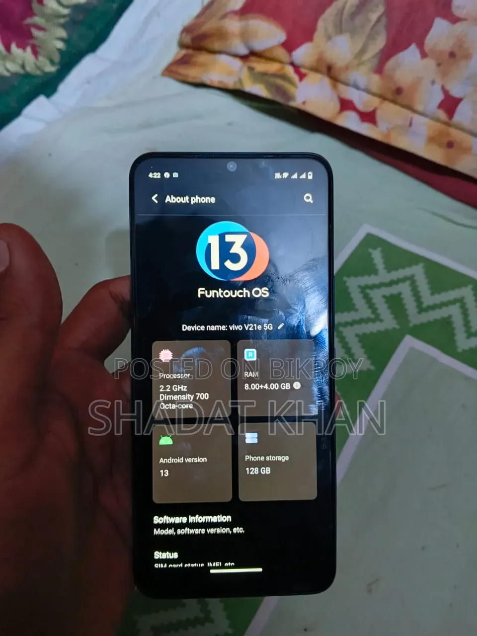 Vivo V21e 128 GB Purple