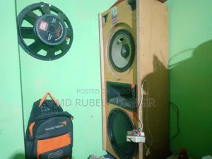 Two speakers, one 16-inch and one 12-inch