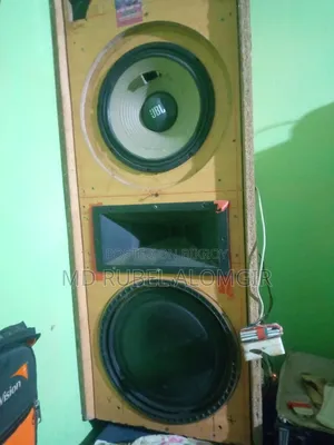 Two speakers, one 16-inch and one 12-inch