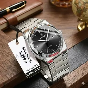 Poedagar 930 New Luxury Luminous Date Week Stainless Steel Watch