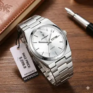 Poedagar 930 New Luxury Luminous Date Week Stainless Steel Watch