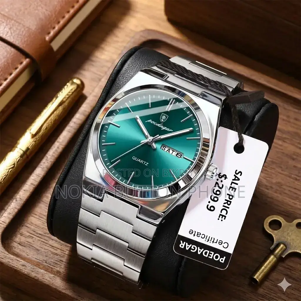 Poedagar 930 New Luxury Luminous Date Week Stainless Steel Watch