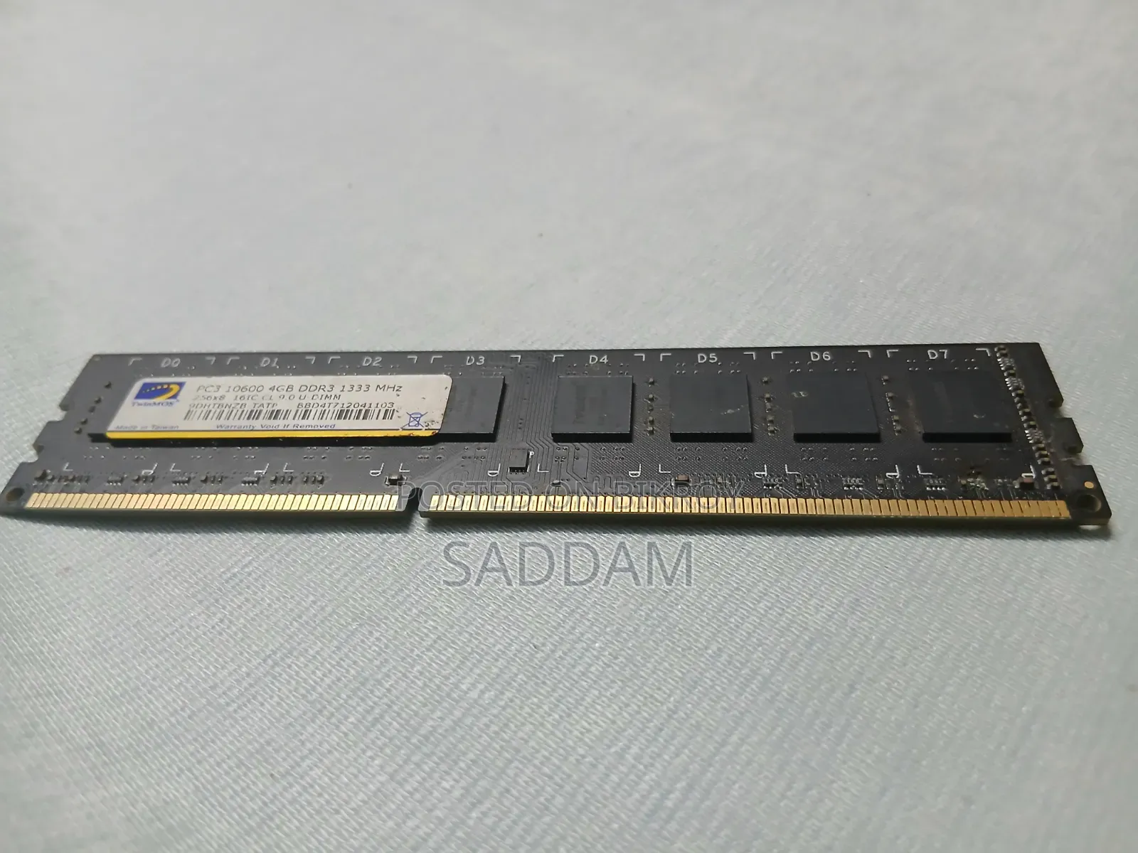 Twinmos 4gb Ddr3 Desktop Ram – Stable Performance Good Condition