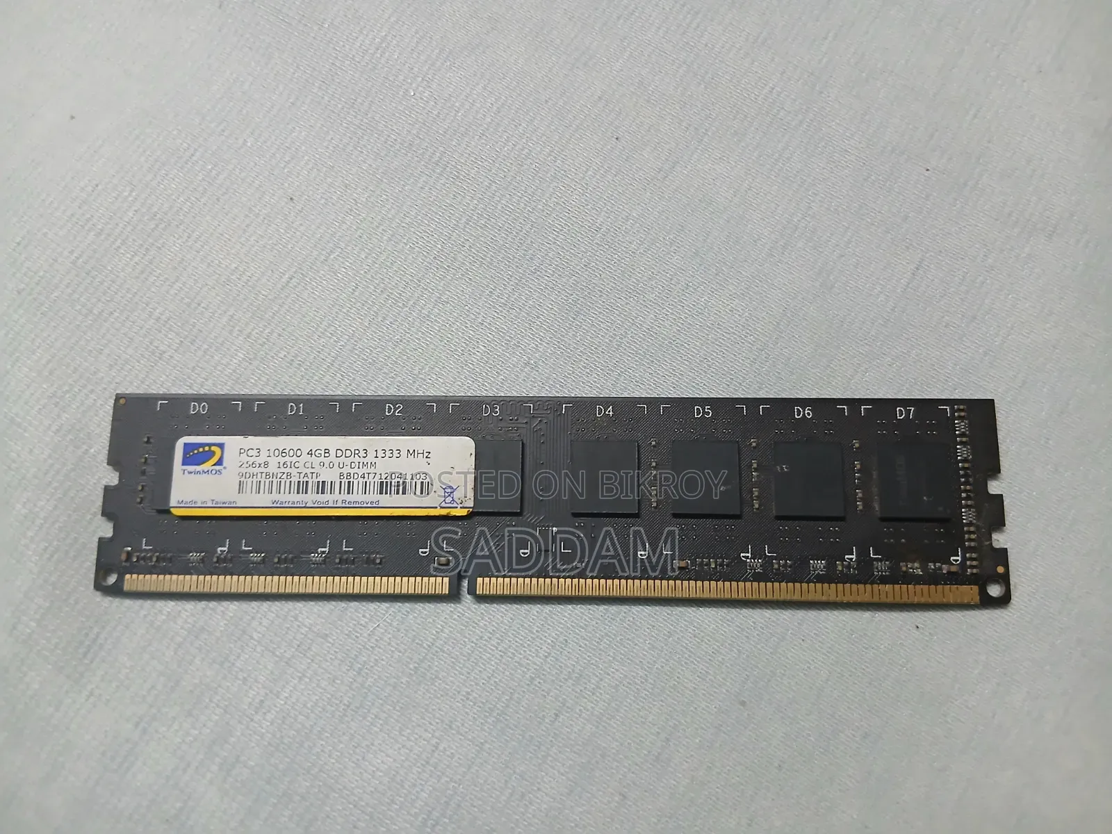 Twinmos 4gb Ddr3 Desktop Ram – Stable Performance Good Condition