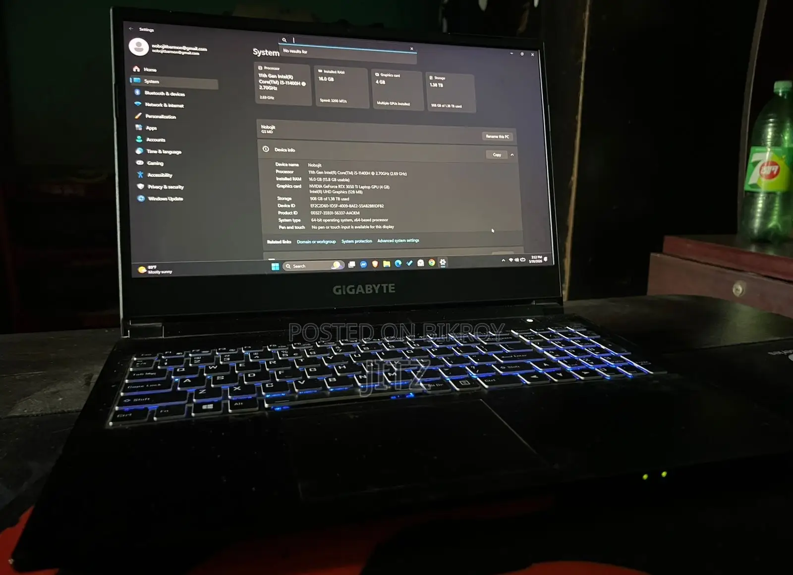 Laptop Gigabyte X5 16GB Intel Core I5 HDD+SSD 1.5T