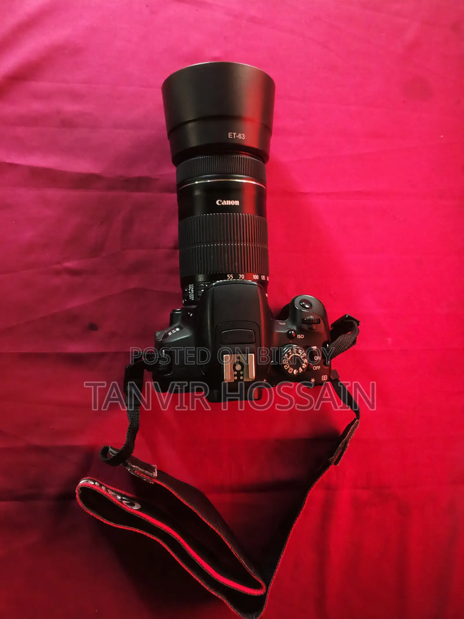 Canon EOS 700D + 55-250mm Lens + 64GB SD Card + 2 Batteries + Bag