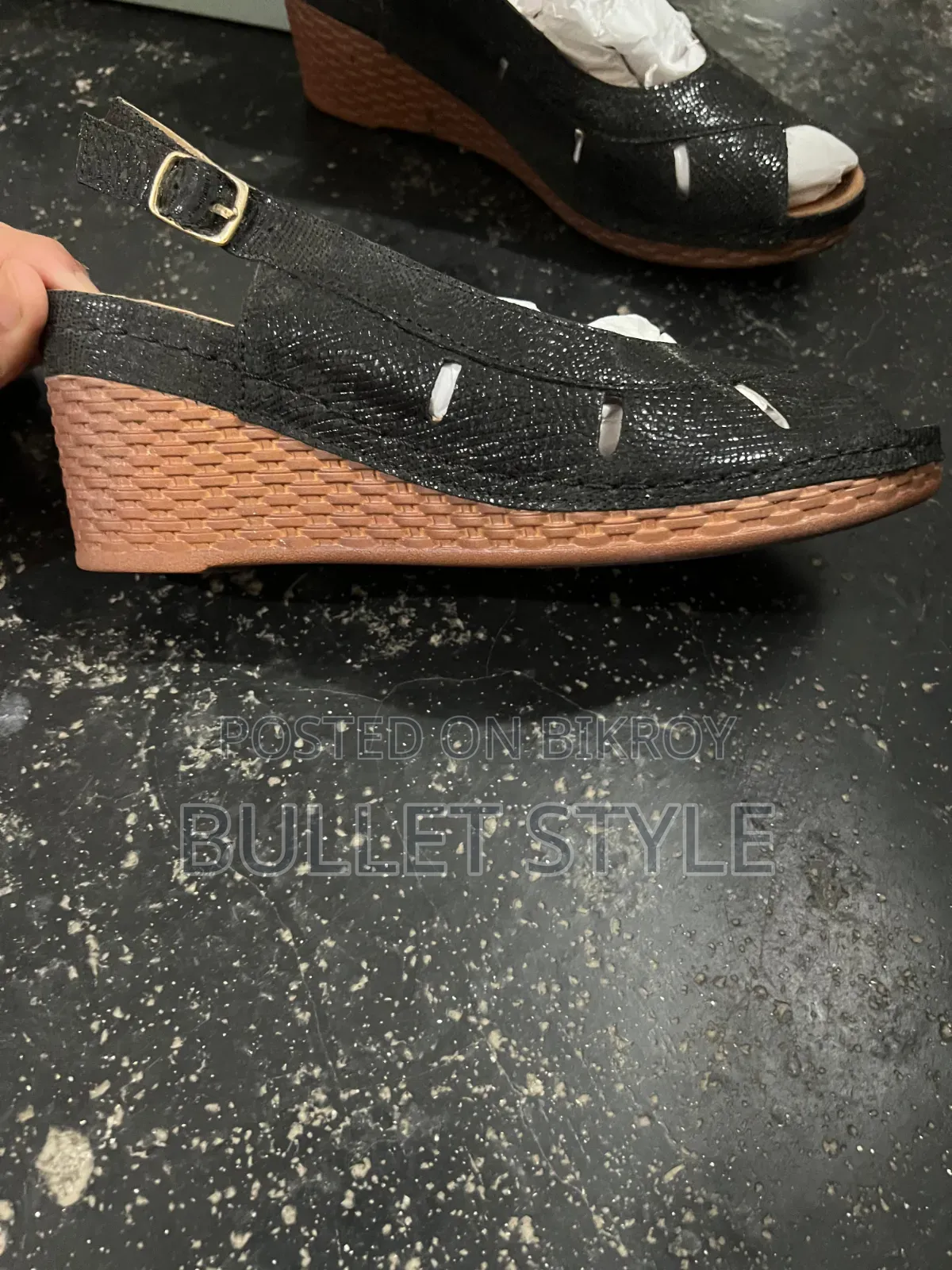 Female Shoe With 3 Inch Invisible Heel Full Leather Shoe.