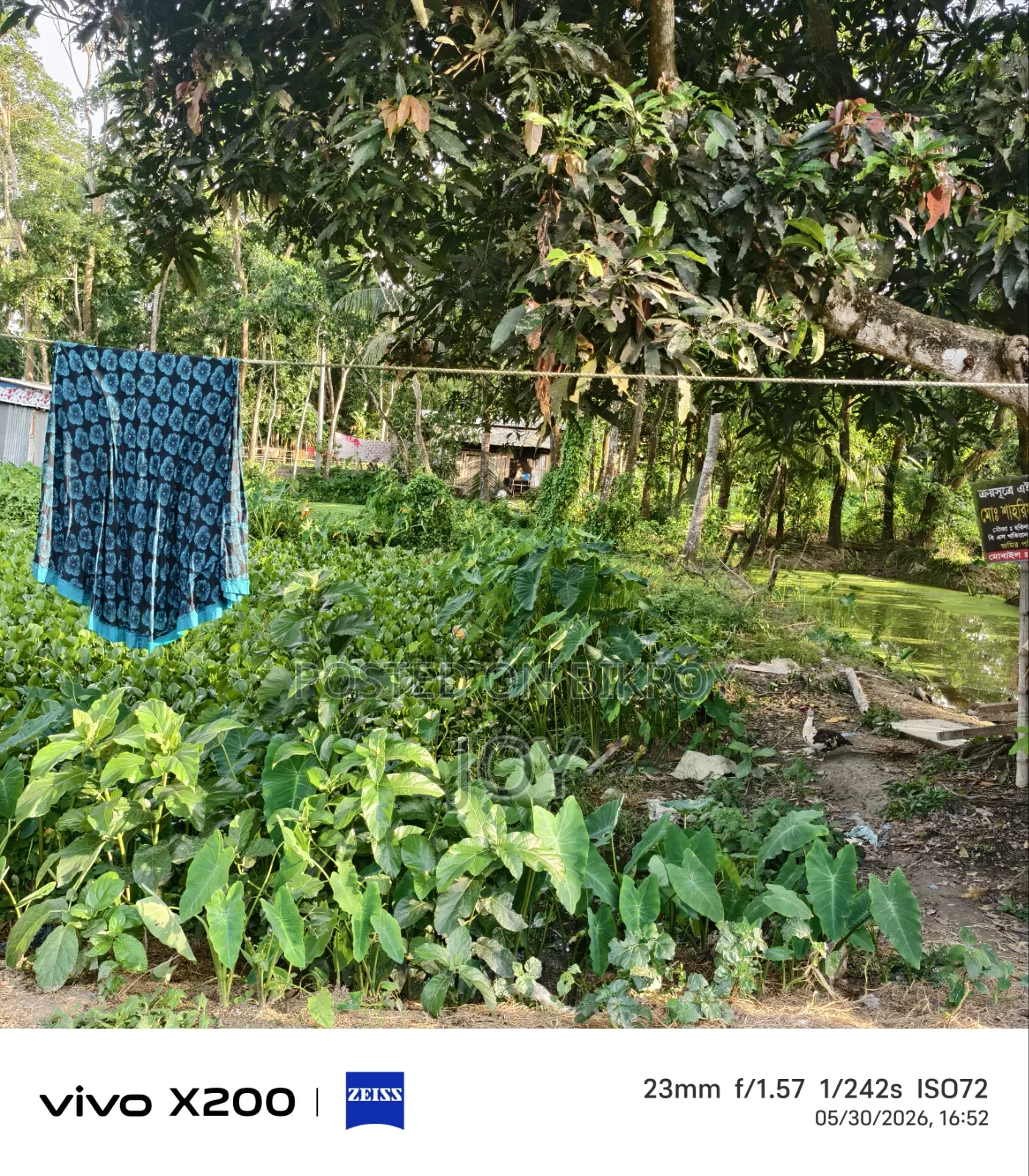 5 decimal land for sale next to a pitch-paved road