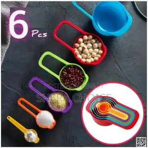 6 Pcs Measuring Cup Set, 6 Piece Measuring Spoon Set